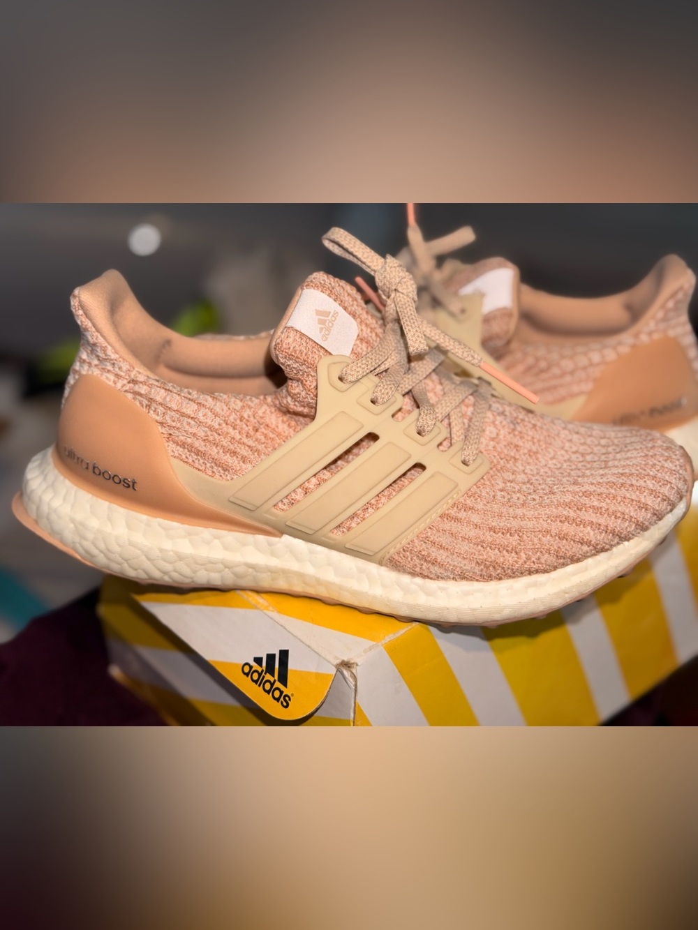 adidas Women’s Pink Knit Ultra Boost Sneakers